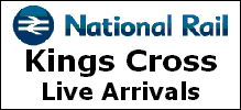 Live !! Arrivals timetable- London Kings Cross Station
