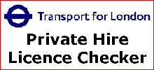 Check out whether a mini cab / private hire car is licenced ????